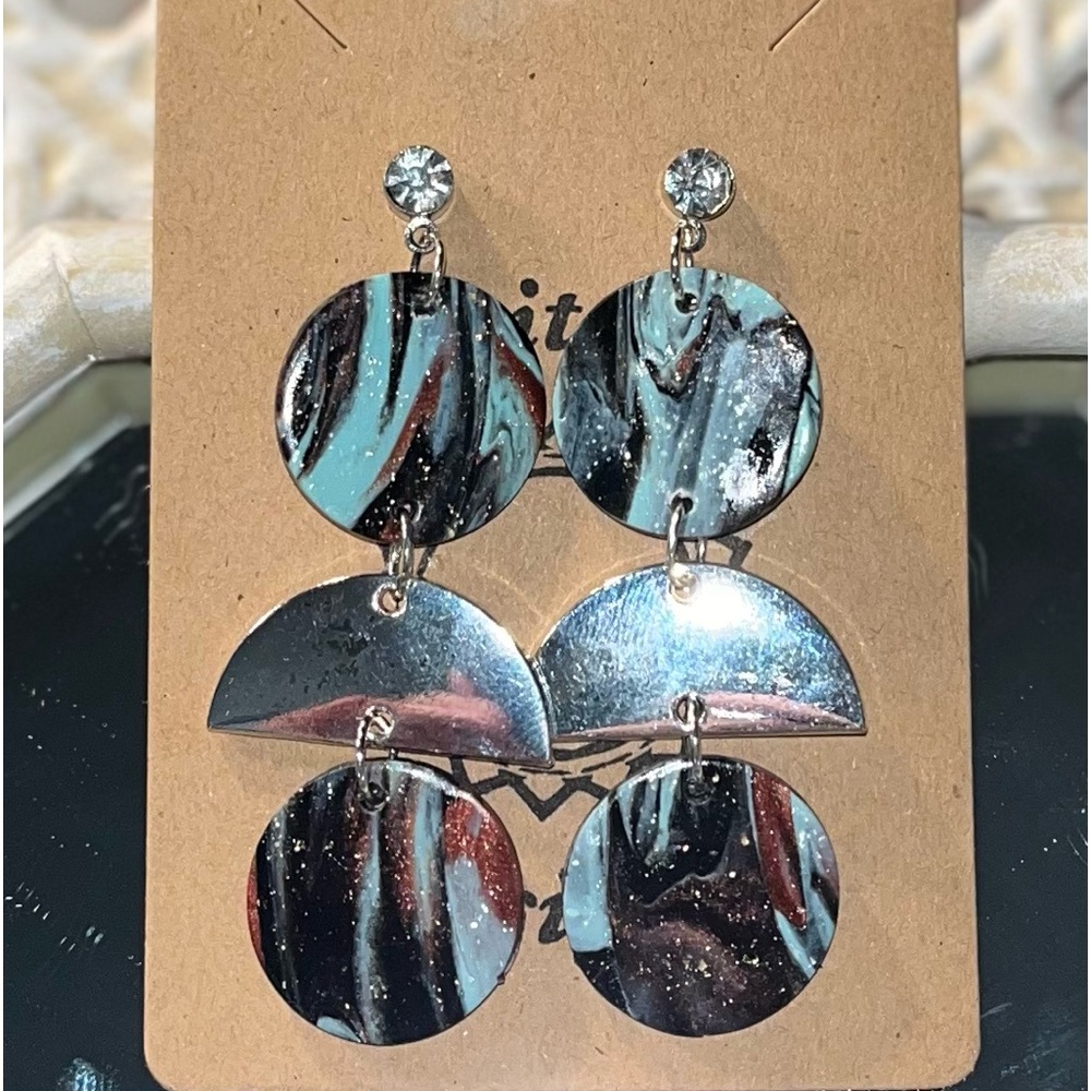 Handmade polymer clay earrings